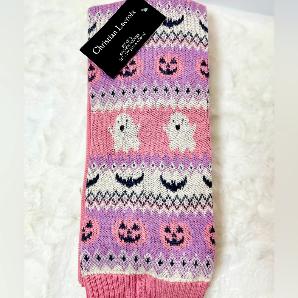Christian Lacroix HALLOWEEN‎ Pastel SET OF 3 KITCHEN TOWELS